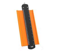 PRYZALO Connectable Contour Gauge Lock-Precisely Copy Irregular Shape Unique Gifts for Men Dad Husband Outline Angle Measuring Tool, Template Tool, Tile Flooring, Scribe Edge (Orange, 10 Inch)