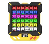 Pryzoq Children's electronic smart Sudoku machine, built-in 13,500 puzzles, colorful light prompts, portable desktop logic game, contains 36 puzzles
