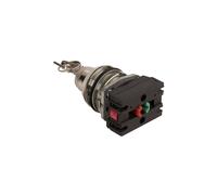 Przełącznik 2 położeniowy klucz 30mm srebro 1Z 1R bez samopowrotu W0-NEF30-B XY