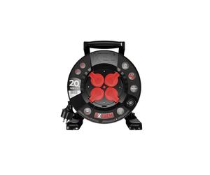 Przedłużacz bębnowy EXTREME LINE 4 gniazda z/u IP44 16A H05RR-F 3x1,5 20m czarny