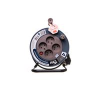 Przedłużacz bębnowy MINI 15m 4x230V /PVC 3x1mm2/ szary OR-AE-1339/G