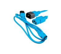 Przedłużacz zasilający 230V IEC320 C14/ C13 3m niebieski