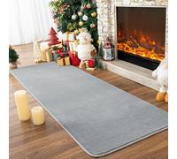 Przemy Washable Grey Rugs for Bedroom Living Room, 2x6 Feet Runner Rug Soft Memory Foam Indoor Carpet for Hallway Kids Boys Girls Room Dorm Bedside Nursery Decor Mat