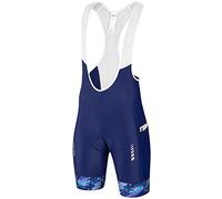 Przewalski Men's Cycling Bike Bib Shorts 4D Padded with Phone Pockets Biking Bicyle Shorts Blue