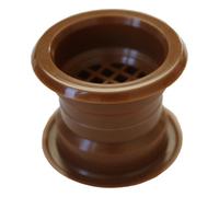 Przybysz Mini Circle Collar Air Vent Grille Door Ventilation Cover Acacia Color 4Pcs