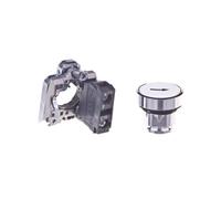 Schneider Electric Harmony XB4 - Push Button Switch, Metal, Spring Return, 1NO, 22 mm Mount, Marked Down Arrow, Flush Operator Profile, XB4BA3351, Black