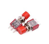 PS-102 3Pin 6mm Mini Momentary Automatic Return Push Button Switch ON-ON 2A 250VAC/5A 120VAC 2Pcs(Red)