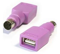 PS/2 Male to USB Female Keyboard Mouse Adapter For Cable Lead PS2 6 Pin Mini DIN