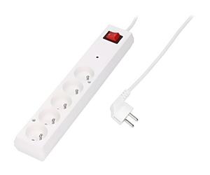 PS-5P/1.5M/WHITE Power strip: Fuse sockets: 5 230VAC 10A white JONEX