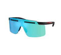 PS B06S 1BO08R Man Sunglasses Injected Black Green Squared Mirror