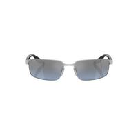 Prada Linea Rossa PS B54S 1BC11A Man Sunglasses Metal Silver Silver Squared Normal Mirrored