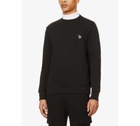 Ps By Paul Smith Mens Black Zebra Brand-embroidered Organic-cotton Sweatshirt S