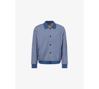 PS by Paul Smith Mens PS by Paul Smith Polo-Collar Printed Knitted Cardigan Blue L