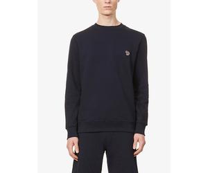 PS by Paul Smith Mens PS by Paul Smith Zebra Brand-Embroidered Cotton Sweatshirt Dark Navy M