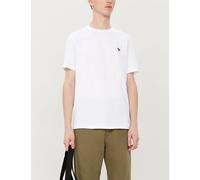 PS by Paul Smith Mens PS by Paul Smith Zebra-Embroidered Cotton-Jersey T-Shirt White M
