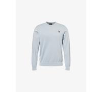 PS by Paul Smith Mens PS by Paul Smith Zebra-Embroidered Knitted Cotton Jumper Blue M