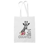 PS Made With Love For You Giraffe Girl - White Vienna Tote Bag, Just A Girl Who Loves Giraffes