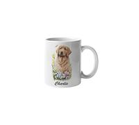 PS Made With Love For You Golden Retriever Mug, Personalised Golden Retriever Mug