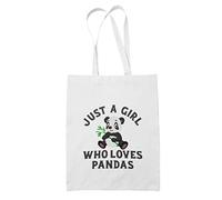 PS Made With Love For You Panda Girl Tote Bag, Just A Girl Who Loves Pandas