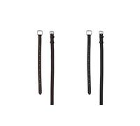 PS Of Sweden Flat Throatlash With Dark Stitches Size 4 (Extra Full) Black