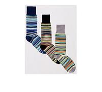 NEW - Official Paul Smith Signature 3 Pack Socks Multi Stripe