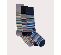 PS Paul Smith Mens 3 Pack Piqué Signature Socks - Colour: 1A Mixed Plate 1 - Size: One Size One Size