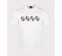 PS Paul Smith Mens 3D PS Row T-Shirt - Colour: 02 Off White - Size: Large Large