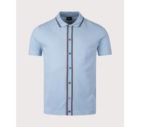 PS Paul Smith Mens Button Front Polo Shirt - Colour: 41D Blue - Size: Medium