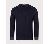 PS Paul Smith Mens Cable Knit Jumper - Colour: 49 Very Dark Navy - Size: Medium