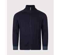 PS Paul Smith Mens Cable Knit Zip Through Cardigan - Colour: 49 Very Dark Navy - Size: XL
