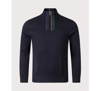 PS Paul Smith Mens Quarter Zip Stripe Sweatshirt - Colour: 79 Black - Size: Medium