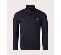 PS Paul Smith Zebra Half Zip Cotton-Jersey Jumper - M