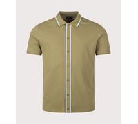 PS Paul Smith Mens Regular Fit Button Through Polo Shirt - Colour: 36B Olive Green - Size: Large