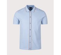PS Paul Smith Mens Regular Fit Button Through Polo Shirt - Colour: 41E Light Blue - Size: Large