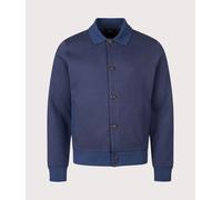 PS Paul Smith Mens Regular Fit Contrast Stitch Cardigan - Colour: 46 Indigo - Size: Medium