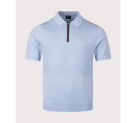 PS Paul Smith Mens Regular Fit Knitted Quarter Zip Polo Shirt - Colour: 41 Blue - Size: Medium