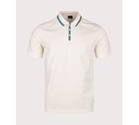 PS Paul Smith Mens Regular Fit Plated Polo Shirt - Colour: 02 Off White - Size: Medium