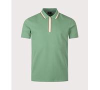 PS Paul Smith Mens Regular Fit Quarter Zip Polo Shirt - Colour: 33A Emerald Green - Size: Medium