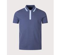 PS Paul Smith Mens Regular Fit Quarter Zip Polo Shirt - Colour: 46B Indigo - Size: Large