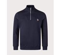 PS Paul Smith Mens Regular Fit Quarter Zip Zebra Logo Sweatshirt - Colour: 49 Very Dark Navy - Size: XL