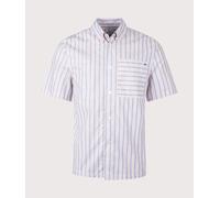 PS Paul Smith Mens Relaxed Fit Short Sleeve Shirt - Colour: 61 Tan/Blue - Size: Medium