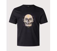PS Paul Smith Mens Relaxed Fit Skull T-Shirt - Colour: 79 Black - Size: Large Large