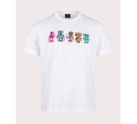 PS Paul Smith Mens Robots T-Shirt - Colour: 01 White - Size: Large