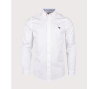 PS Paul Smith Mens Slim Fit Zebra Shirt - Colour: 01 White - Size: Medium