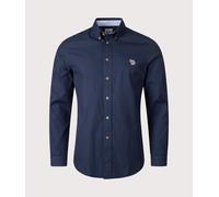 PS Paul Smith Mens Slim Fit Zebra Shirt - Colour: 48 Blue - Size: Large