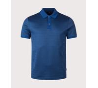 PS Paul Smith Mens Textured Jacquard Polo Shirt - Colour: 45A Blue - Size: Medium