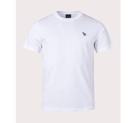 PAUL SMITH Mens Regular Fit Ss Zebra T-Shirt In White Mens Clothing Size: M, Colour: White Fabric