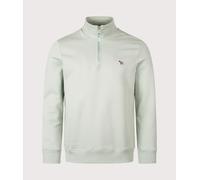 PS Paul Smith Mens Zebra Quarter Zip Sweatshirt - Colour: 30B Pastel Green - Size: XXXL XXXL