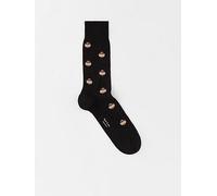 PS PAUL SMITH Signature Stripe Polka Dot Crew Socks, Black, Men Black