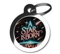 PS Pet Tags - A Star is Born Pet ID Tag Disc - Nature Themed Dog Cat Pet Name Tags Discs - Personalisation Name, Address on Reverse
